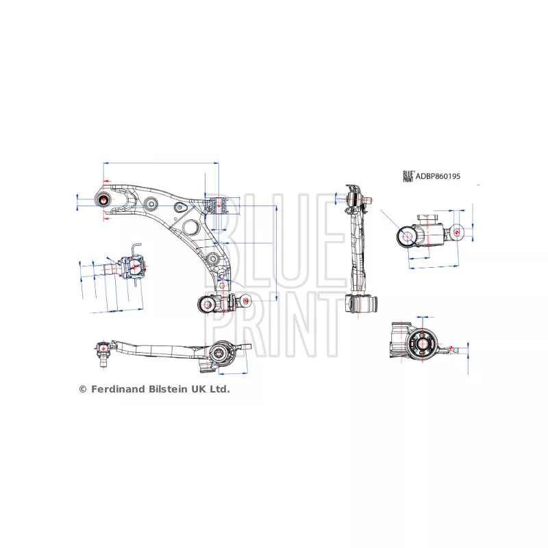 Bras de liaison, suspension de roue avant gauche BLUE PRINT ADBP860195