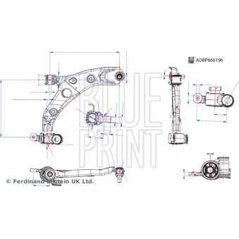 Bras de liaison, suspension de roue avant droit BLUE PRINT ADBP860196
