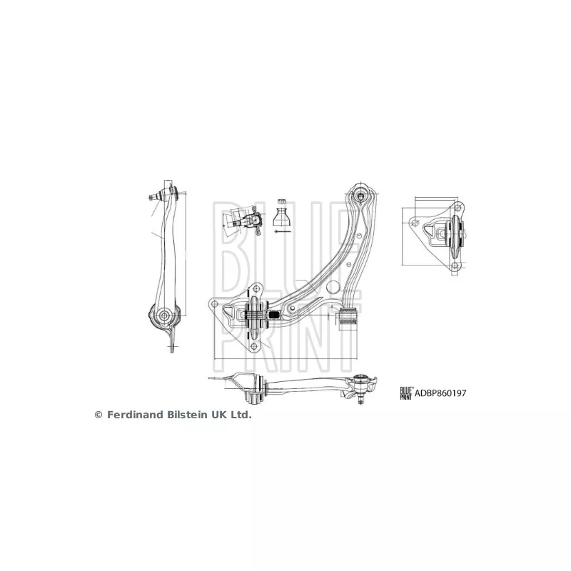 Bras de liaison, suspension de roue avant gauche BLUE PRINT ADBP860197