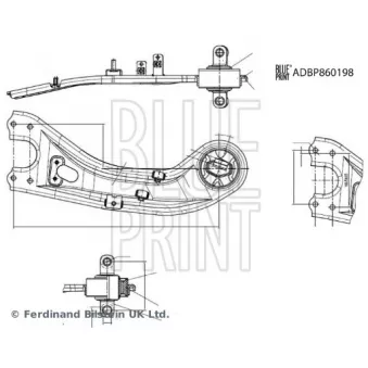 Bras de liaison, suspension de roue avant gauche BLUE PRINT ADBP860198