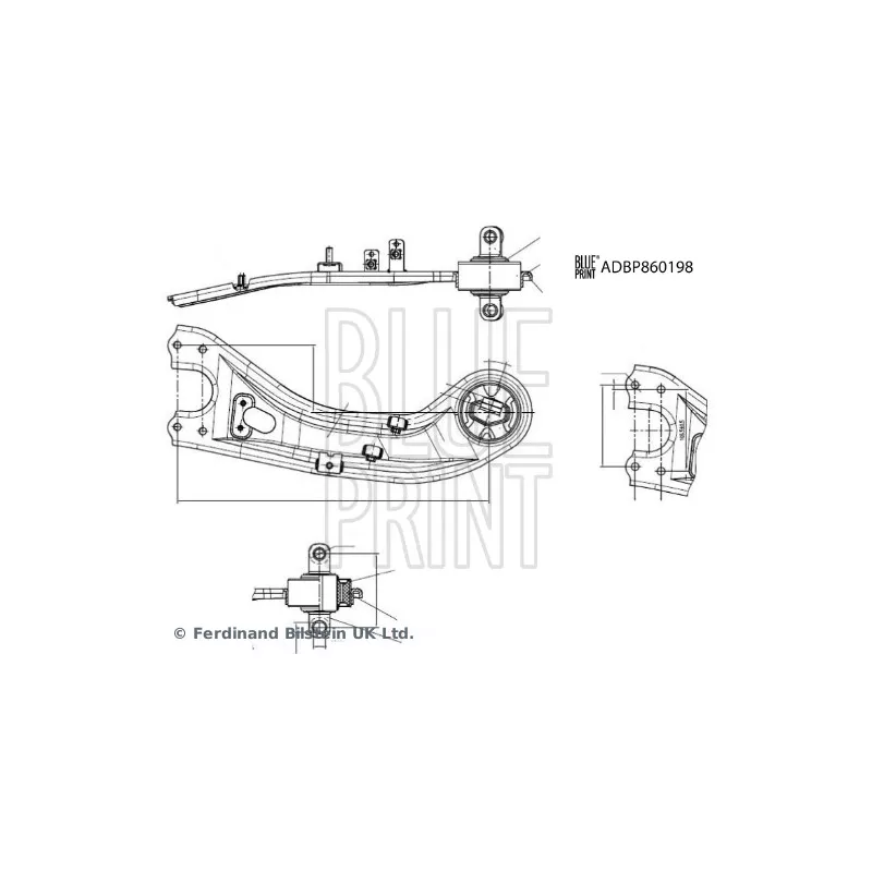 Bras de liaison, suspension de roue avant gauche BLUE PRINT ADBP860198