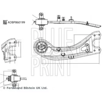 Bras de liaison, suspension de roue avant droit BLUE PRINT ADBP860199