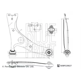 Bras de liaison, suspension de roue avant droit BLUE PRINT ADBP860200