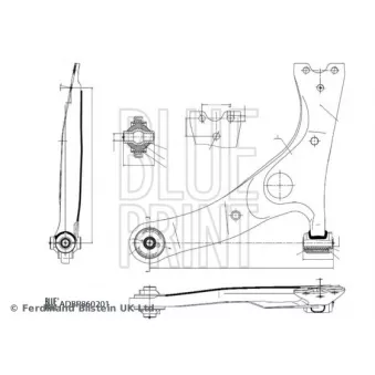 Bras de liaison, suspension de roue avant gauche BLUE PRINT ADBP860201