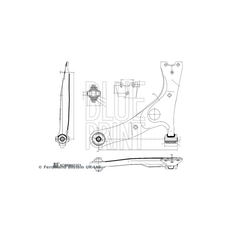 Bras de liaison, suspension de roue avant gauche BLUE PRINT ADBP860201
