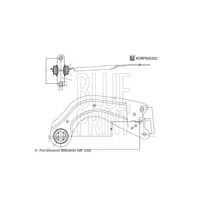 Bras de liaison, suspension de roue arrière droit BLUE PRINT ADBP860202