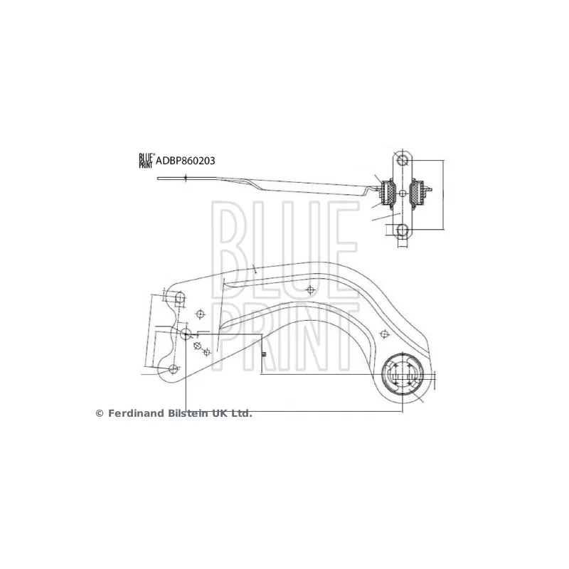 Bras de liaison, suspension de roue arrière gauche BLUE PRINT ADBP860203
