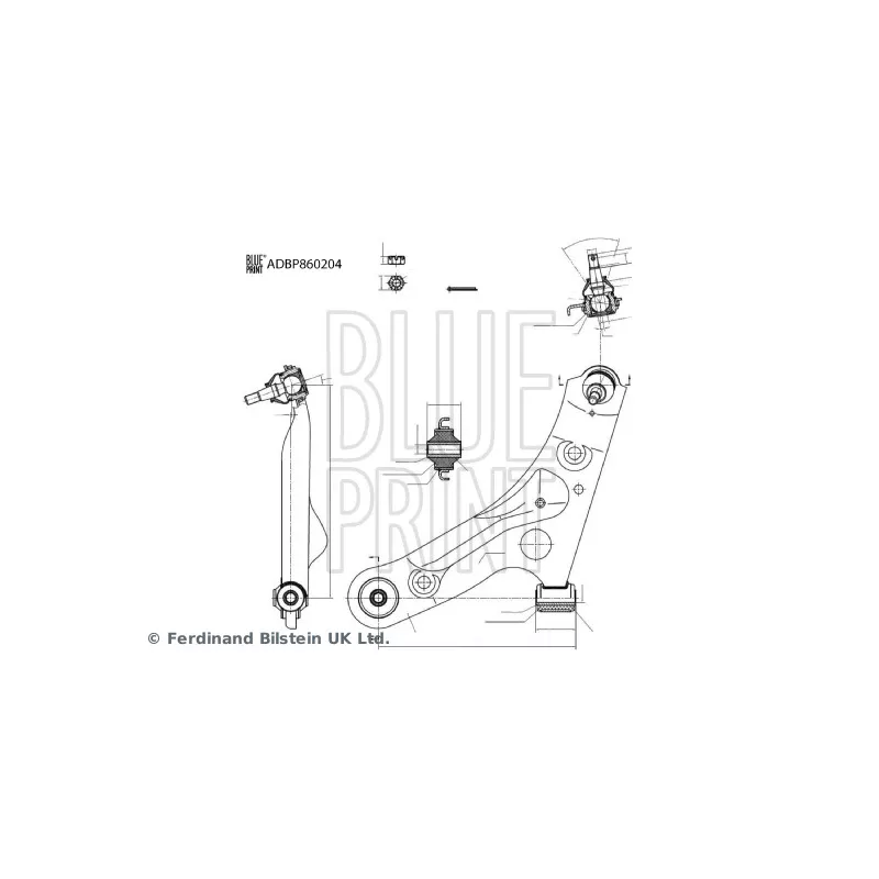 Bras de liaison, suspension de roue avant droit BLUE PRINT ADBP860204