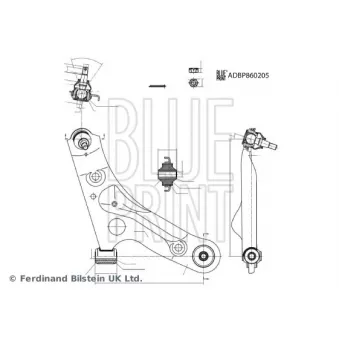 Bras de liaison, suspension de roue avant gauche BLUE PRINT ADBP860205