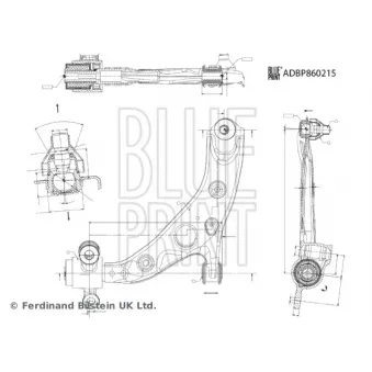 Bras de liaison, suspension de roue avant gauche BLUE PRINT