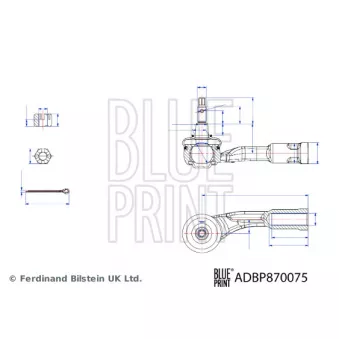 Rotule de barre de connexion avant gauche BLUE PRINT ADBP870075