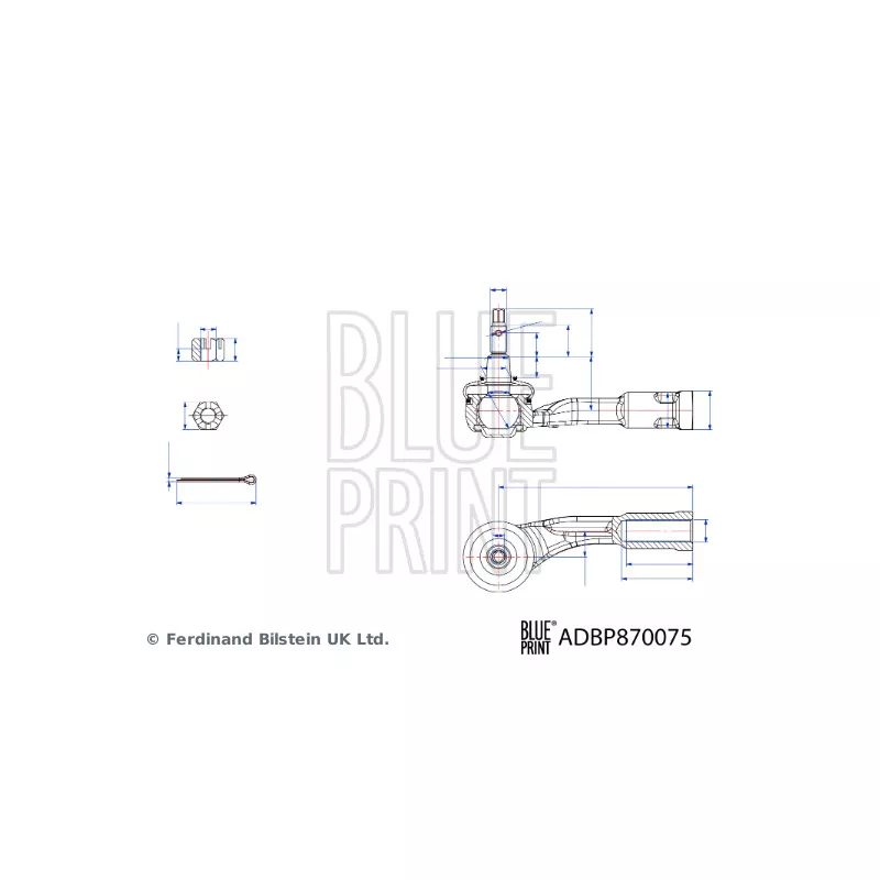 Rotule de barre de connexion avant gauche BLUE PRINT ADBP870075