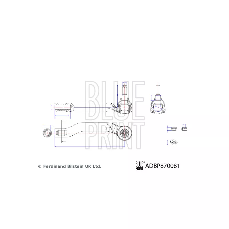 Rotule de barre de connexion avant gauche BLUE PRINT ADBP870081