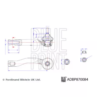 Rotule de barre de connexion avant droit BLUE PRINT ADBP870084