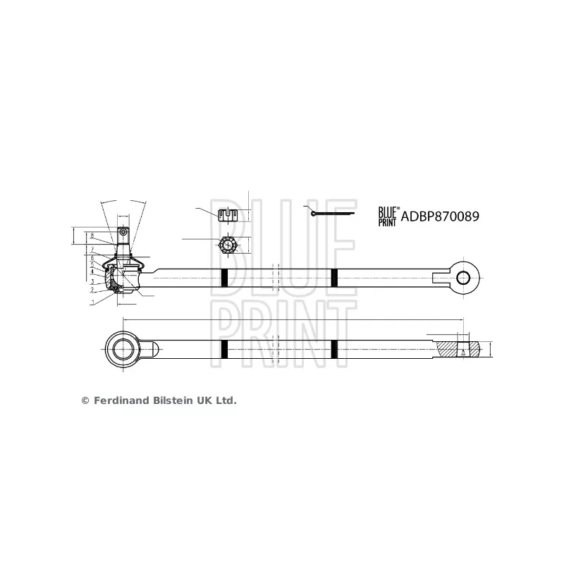 Barre de direction BLUE PRINT ADBP870089