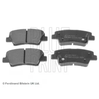 Jeu de 4 plaquettes de frein arrière BLUE PRINT ADG042100