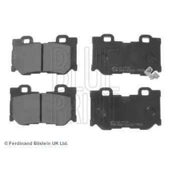 Jeu de 4 plaquettes de frein arrière BLUE PRINT ADN142149