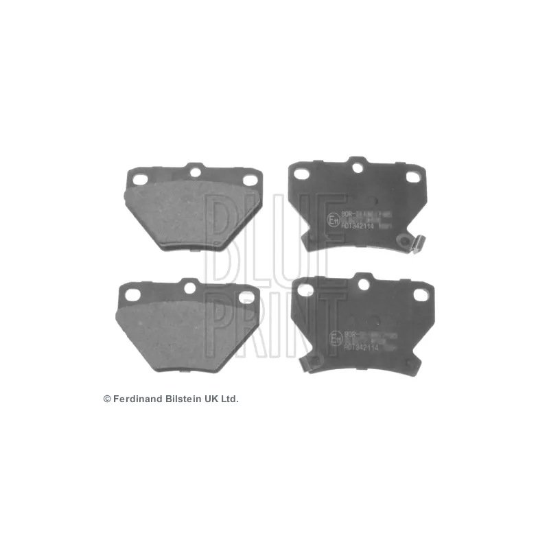 Jeu de 4 plaquettes de frein arrière BLUE PRINT ADT342114