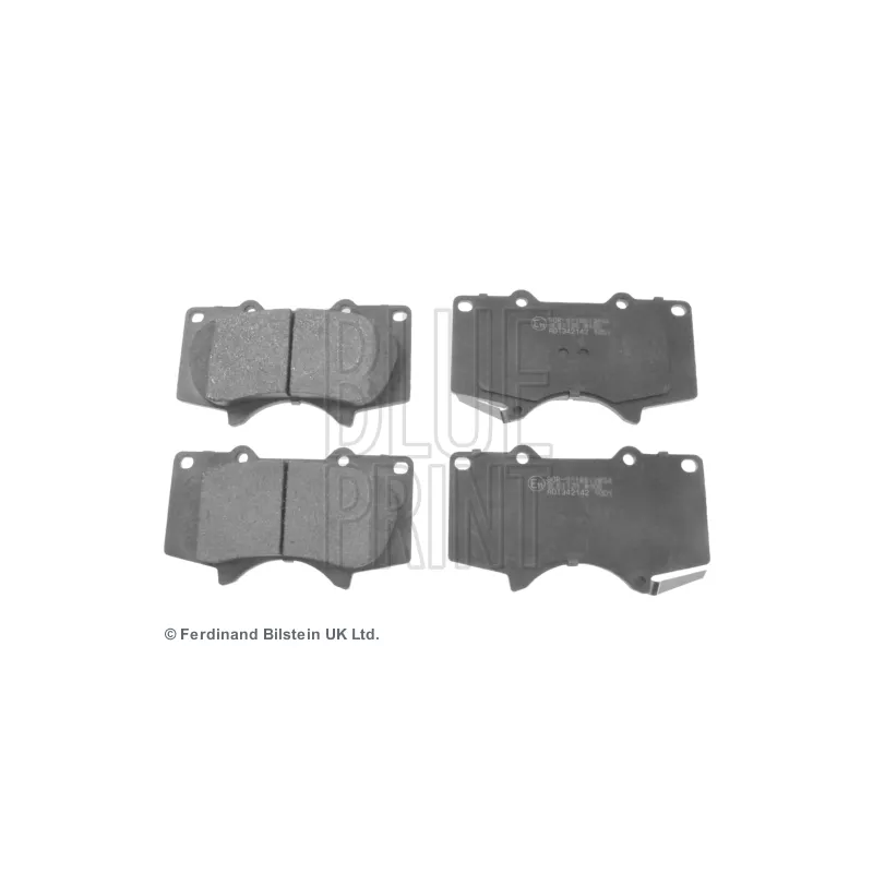 Jeu de 4 plaquettes de frein avant BLUE PRINT ADT342142