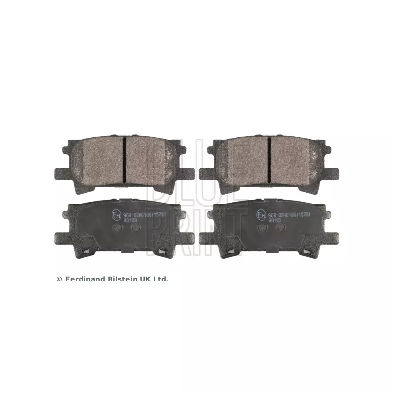 Jeu de 4 plaquettes de frein arrière BLUE PRINT ADT342154