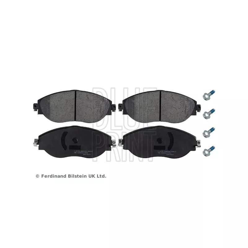 Jeu de 4 plaquettes de frein avant BLUE PRINT ADV184290