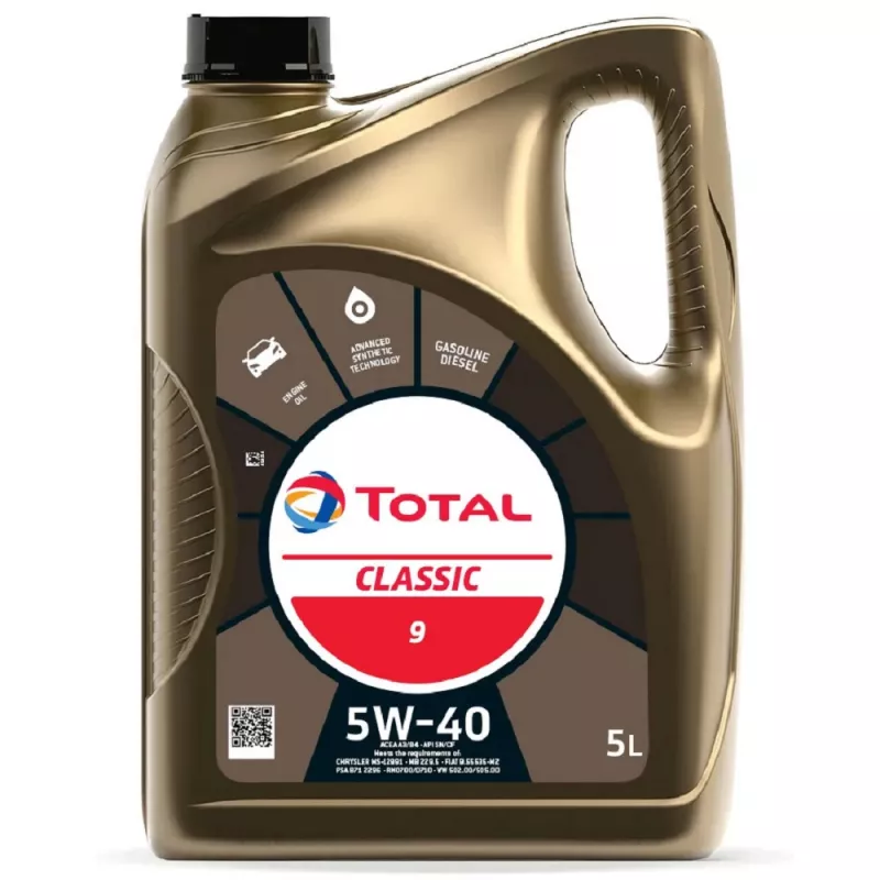 Huile moteur 5W-40 Classic 9 - 5L TOTAL 213696