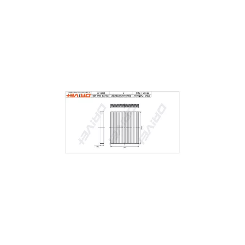 Filtre, air de l'habitacle Dr!ve+ DP1110.12.0410