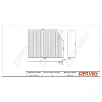 Filtre, air de l'habitacle Dr!ve+ DP1110.12.0414