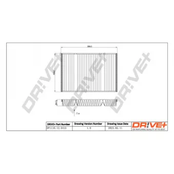 Filtre, air de l'habitacle Dr!ve+ DP1110.12.0415
