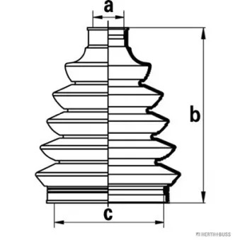 Soufflets de cardan arrière HERTH+BUSS JAKOPARTS