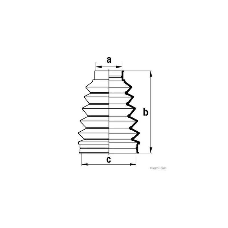 Soufflets de cardan arrière HERTH+BUSS JAKOPARTS J2882012