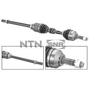 Arbre de transmission avant droit SNR DK68.013