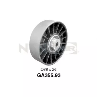 Poulie renvoi/transmission, courroie trapézoïdale à nervures SNR GA355.93