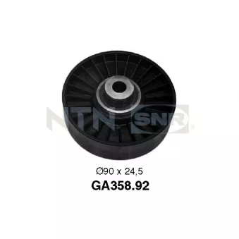 Poulie renvoi/transmission, courroie trapézoïdale à nervures SNR GA358.92