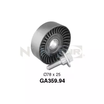 Poulie renvoi/transmission, courroie trapézoïdale à nervures SNR GA359.94