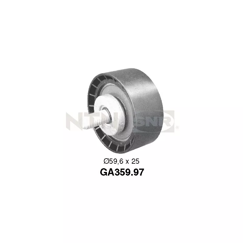 Poulie renvoi/transmission, courroie trapézoïdale à nervures SNR GA359.97