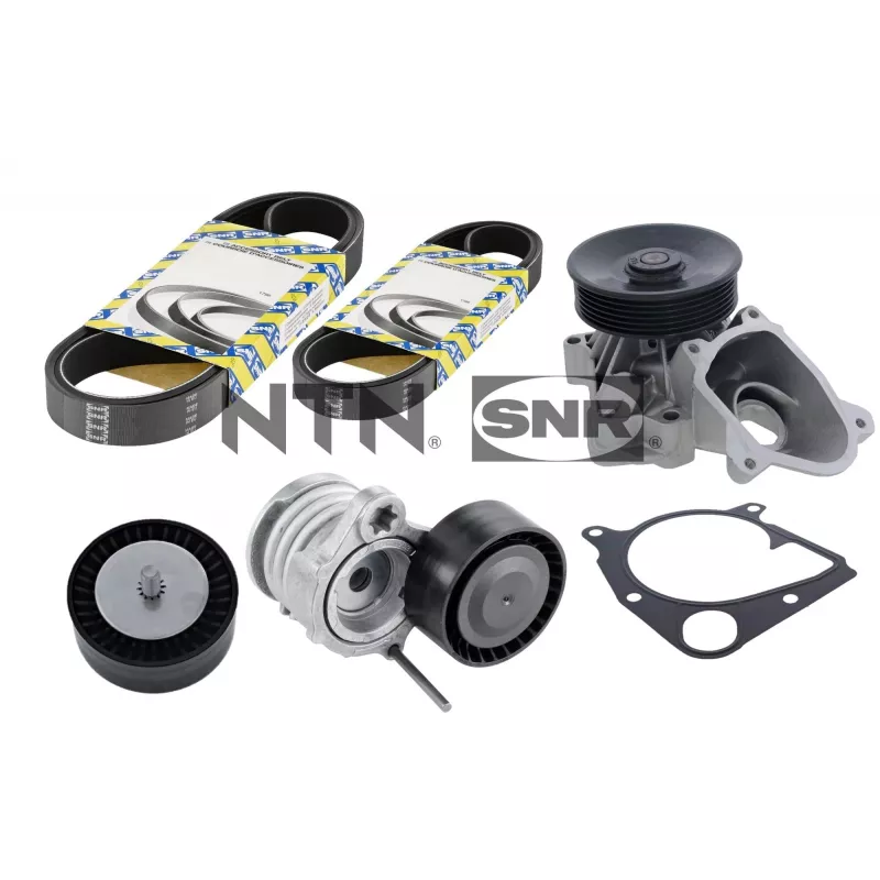 Pompe à eau+Jeu de courroie trapézoïdale à nervures SNR KAP850.060