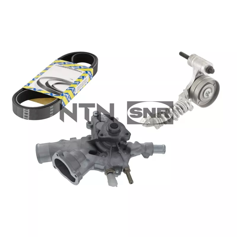 Pompe à eau+Jeu de courroie trapézoïdale à nervures SNR KAP853.020