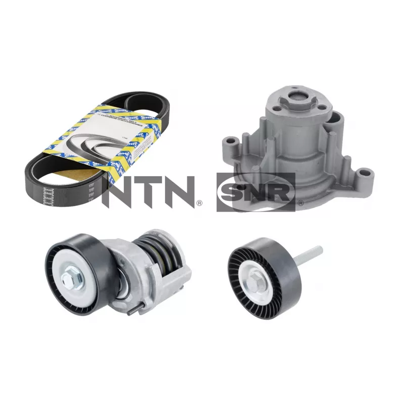 Pompe à eau+Jeu de courroie trapézoïdale à nervures SNR KAP857.141