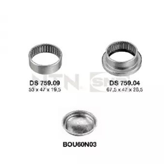 Suspension, corps de l'essieu SNR KS559.02