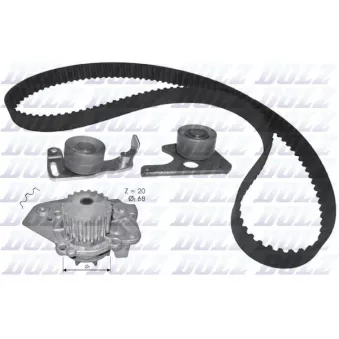 Pompe à eau + kit de courroie crantée DOLZ KD329