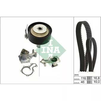 Pompe à eau + kit de courroie crantée INA 530 0841 30