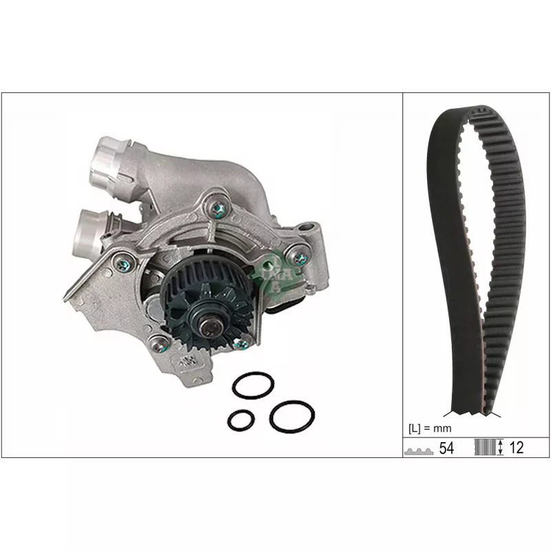 Pompe à eau + kit de courroie crantée INA 530 0845 30