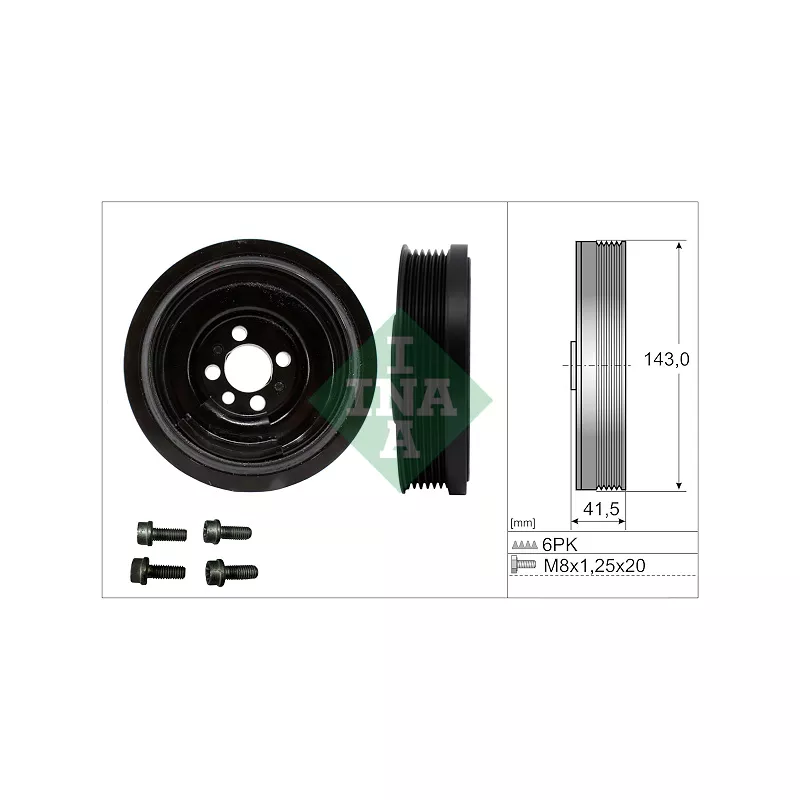 Kit de poulies, vilebrequin INA 544 0182 20