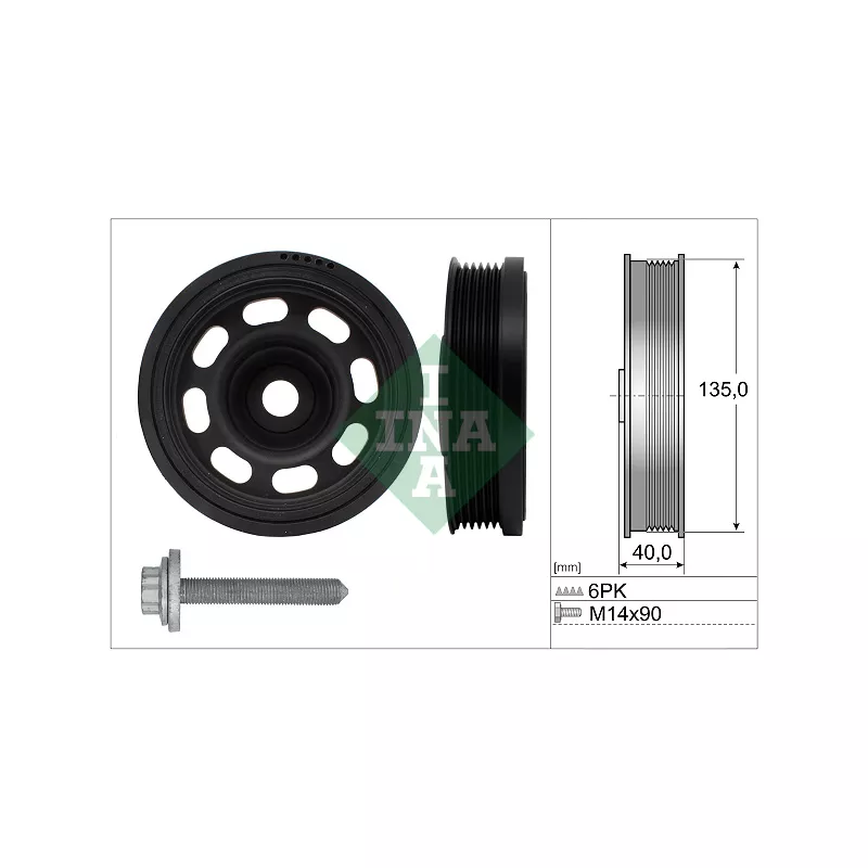 Kit de poulies, vilebrequin INA 544 0184 20
