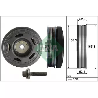 Kit de poulies, vilebrequin INA 544 0515 20