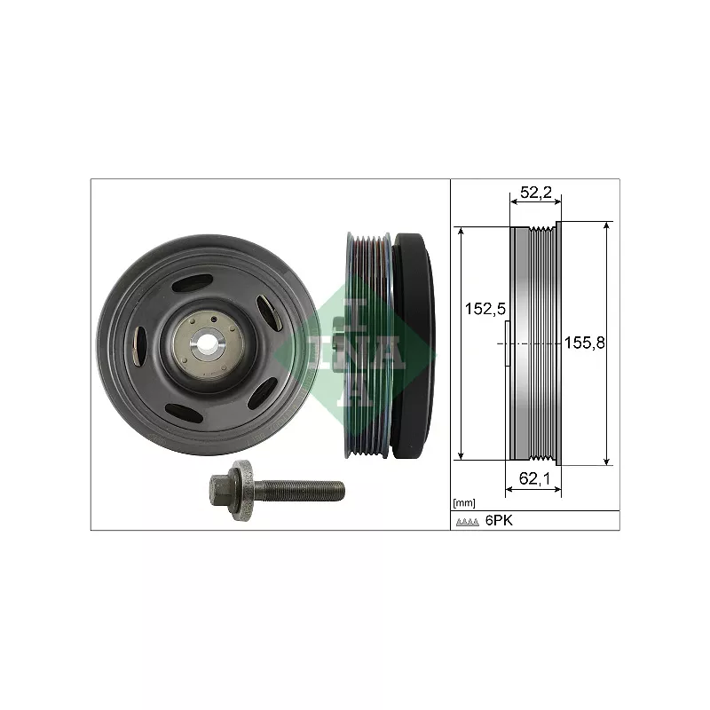 Kit de poulies, vilebrequin INA 544 0515 20