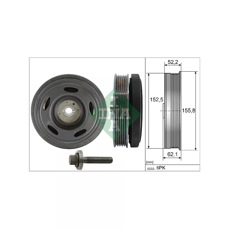 Kit de poulies, vilebrequin INA 544 0516 20