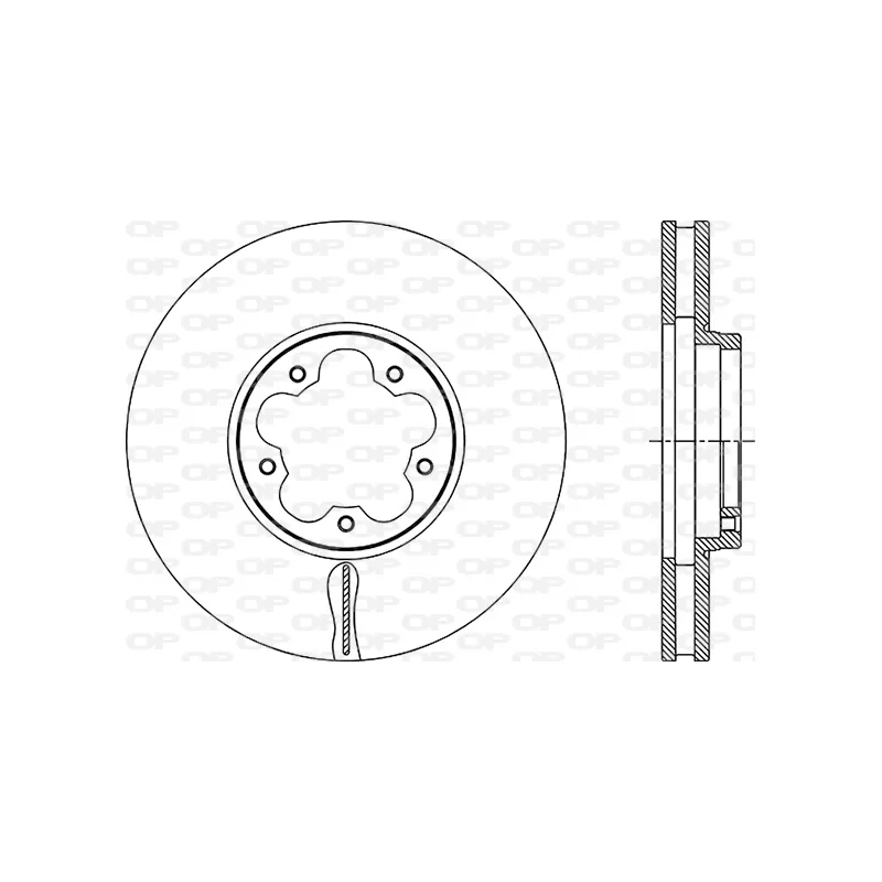 Jeu de 2 disques de frein avant OPEN PARTS BDA2895.20