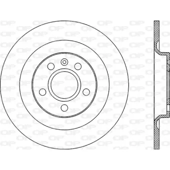 Jeu de 2 disques de frein arrière OPEN PARTS
